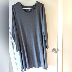 Passport gray long sleeve dress, size XL